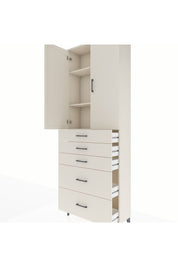 Arges Dolap 3 Raflı 5 Çekmeceli 2 Kapaklı 88x30x243 Aytaşı-Aytaşı