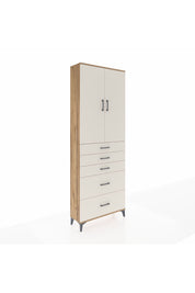 Arges Dolap 3 Raflı 5 Çekmeceli 2 Kapaklı 88x30x243 Çam-Aytaşı