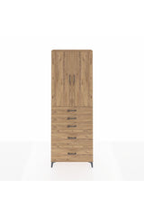 Arges Dolap 3 Raflı 5 Çekmeceli 2 Kapaklı 88x30x243