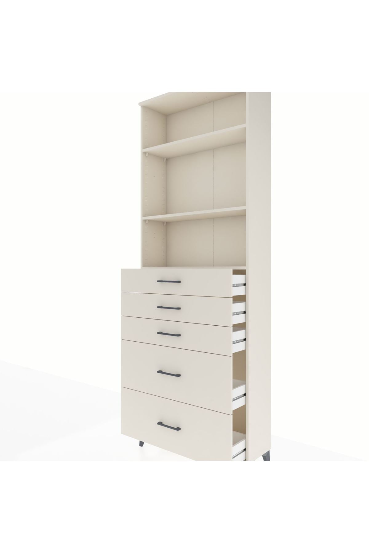 Arges Dolap 3 Raflı 5 Çekmeceli 88x30x243 Aytaşı-Aytaşı