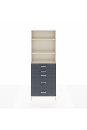 Arges Dolap 3 Raflı 5 Çekmeceli 88x30x243 Aytaşı-Antrasit