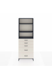 Arges Dolap 3 Raflı 5 Çekmeceli 88x30x243 Antrasit-Aytaşı