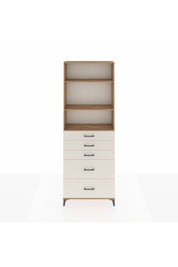 Arges Dolap 3 Raflı 5 Çekmeceli 88x30x243 Çam-Aytaşı