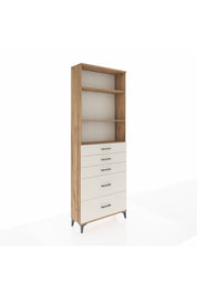 Arges Dolap 3 Raflı 5 Çekmeceli 88x30x243 Çam-Aytaşı