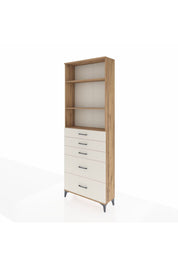 Arges Dolap 3 Raflı 5 Çekmeceli 88x30x243 Çam-Aytaşı