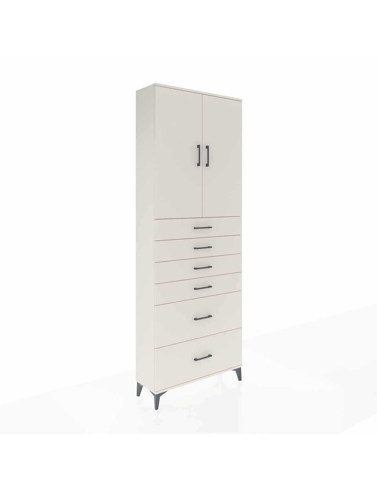 Arges Dolap 3 Raflı 6 Çekmeceli 2 Kapaklı 88x30x243 Aytaşı-Aytaşı