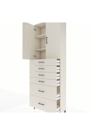 Arges Dolap 3 Raflı 6 Çekmeceli 2 Kapaklı 88x30x243 Aytaşı-Aytaşı