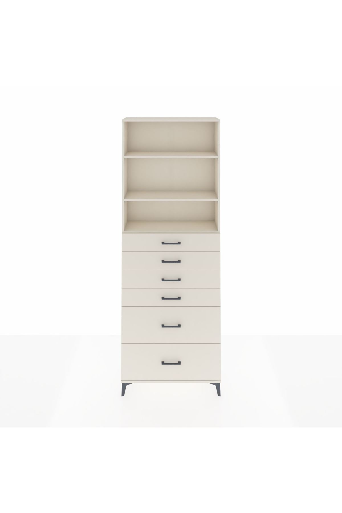 Arges Dolap 3 Raflı 6 Çekmeceli 88x30x243 Aytaşı-Aytaşı