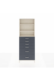 Arges Dolap 3 Raflı 6 Çekmeceli 88x30x243 Aytaşı-Antrasit