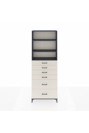 Arges Dolap 3 Raflı 6 Çekmeceli 88x30x243 Antrasit-Aytaşı