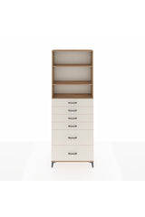 Arges Dolap 3 Raflı 6 Çekmeceli 88x30x243