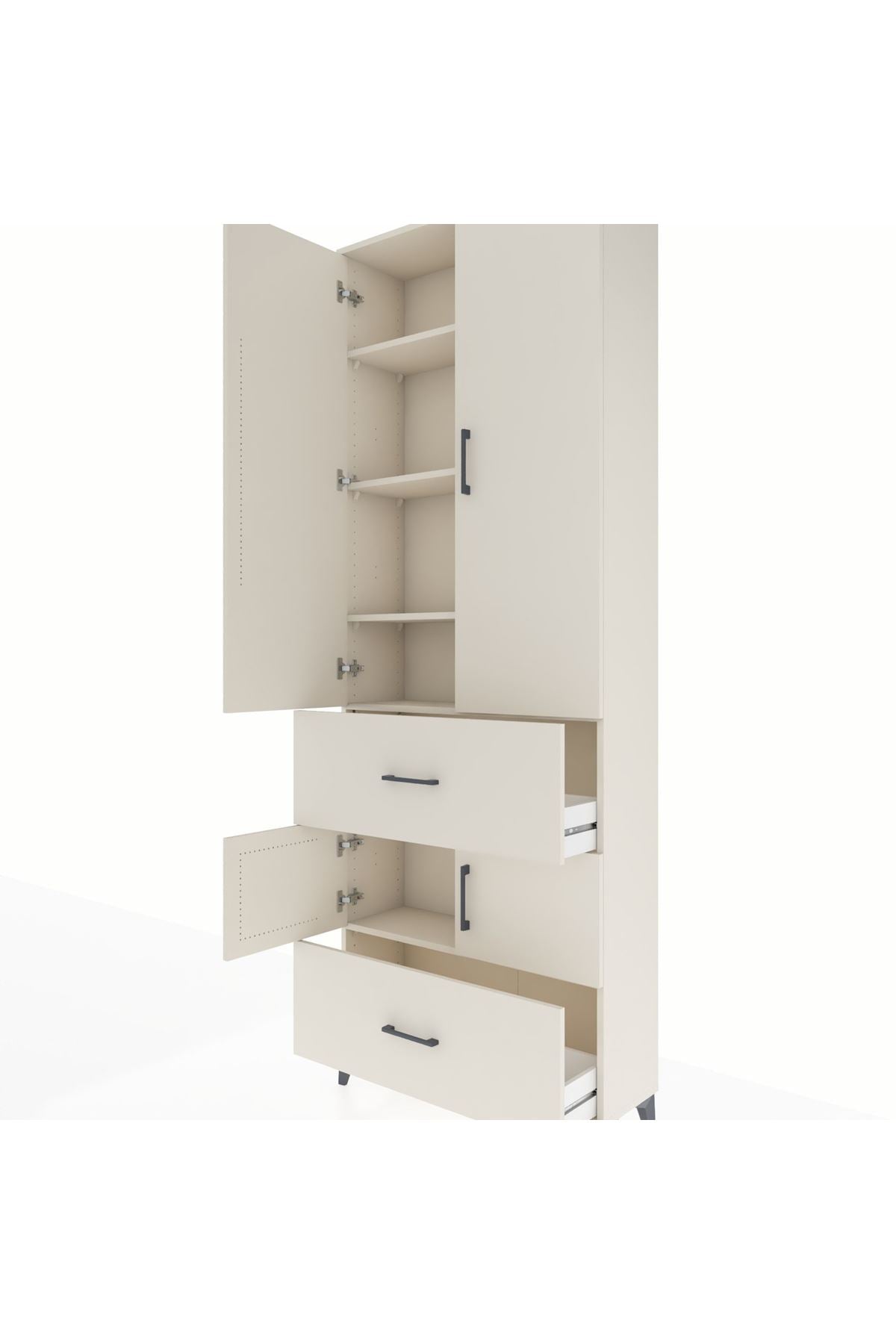 Arges Dolap 5 Raflı 2 Çekmeceli 4 Kapaklı 88x30x243 Aytaşı-Aytaşı