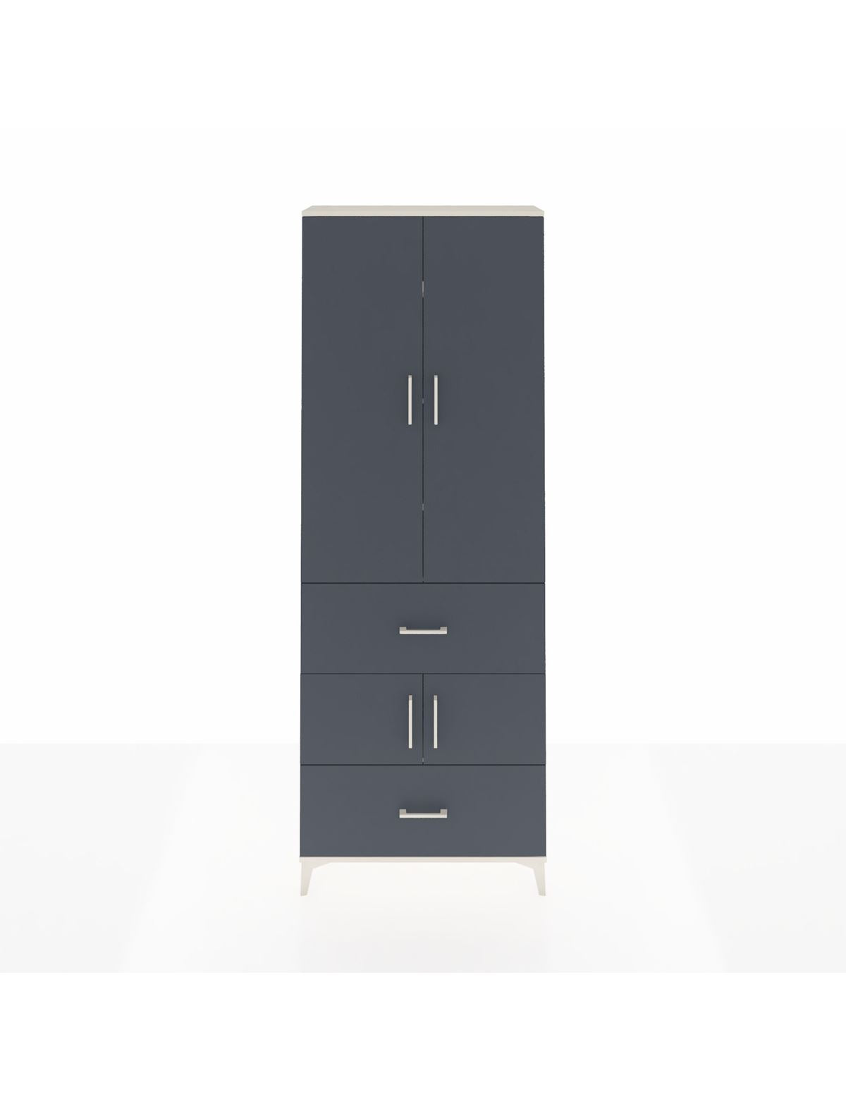 Arges Dolap 5 Raflı 2 Çekmeceli 4 Kapaklı 88x30x243 Aytaşı-Antrasit