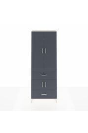 Arges Dolap 5 Raflı 2 Çekmeceli 4 Kapaklı 88x30x243 Aytaşı-Antrasit