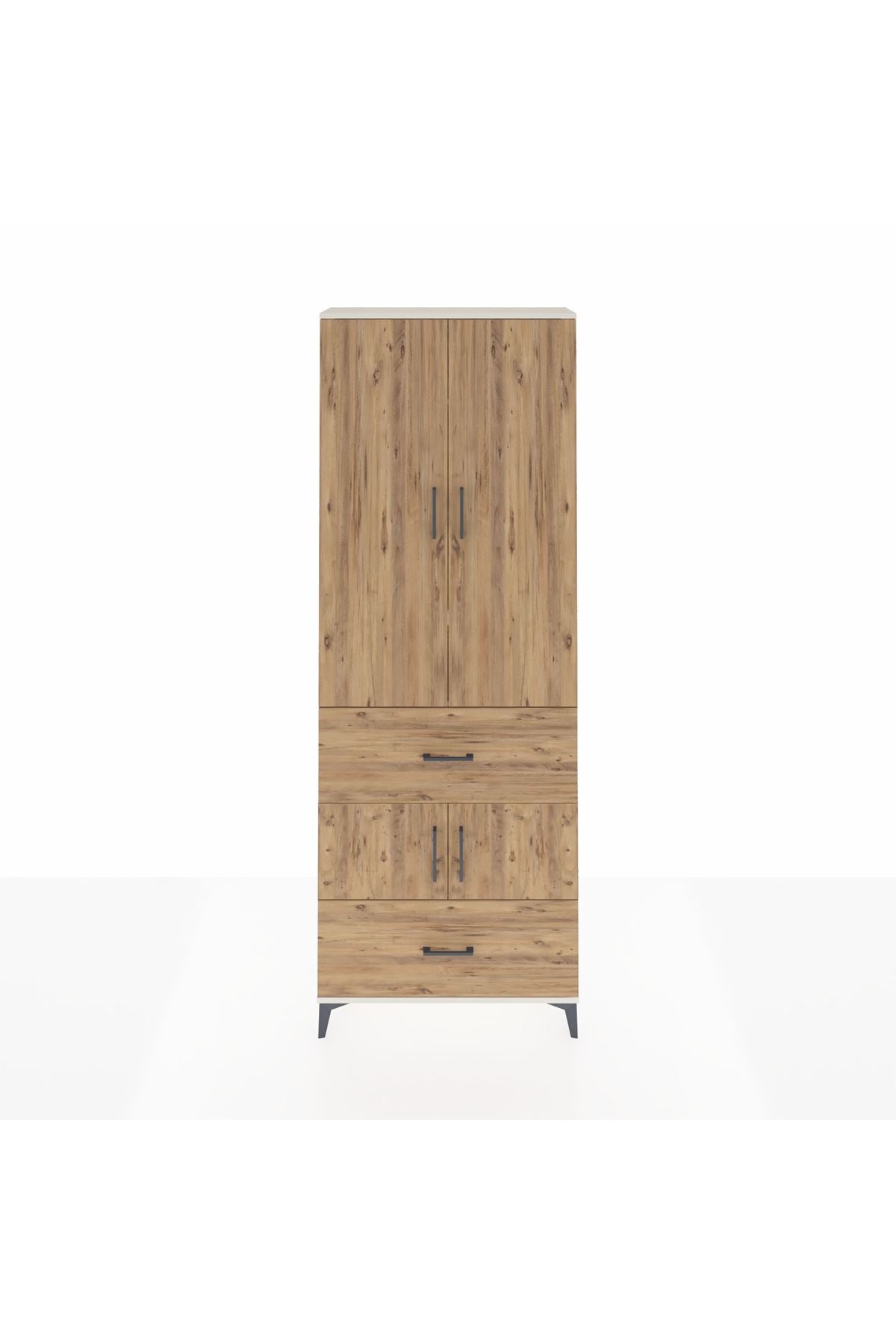 Arges Dolap 5 Raflı 2 Çekmeceli 4 Kapaklı 88x30x243 Aytaşı-Çam