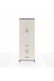 Arges Dolap 5 Raflı 2 Çekmeceli 4 Kapaklı 88x30x243 Antrasit-Aytaşı