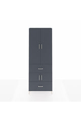 Arges Dolap 5 Raflı 2 Çekmeceli 4 Kapaklı 88x30x243