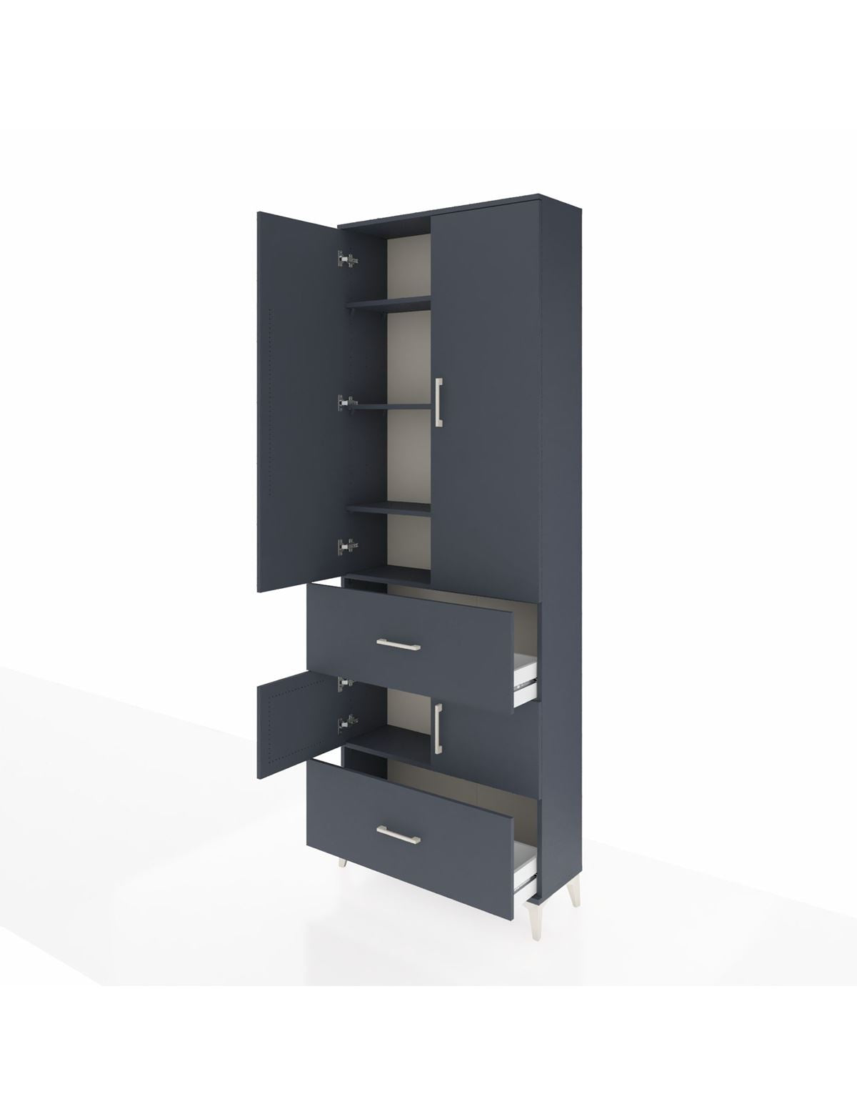 Arges Dolap 5 Raflı 2 Çekmeceli 4 Kapaklı 88x30x243 - S33M145V5A