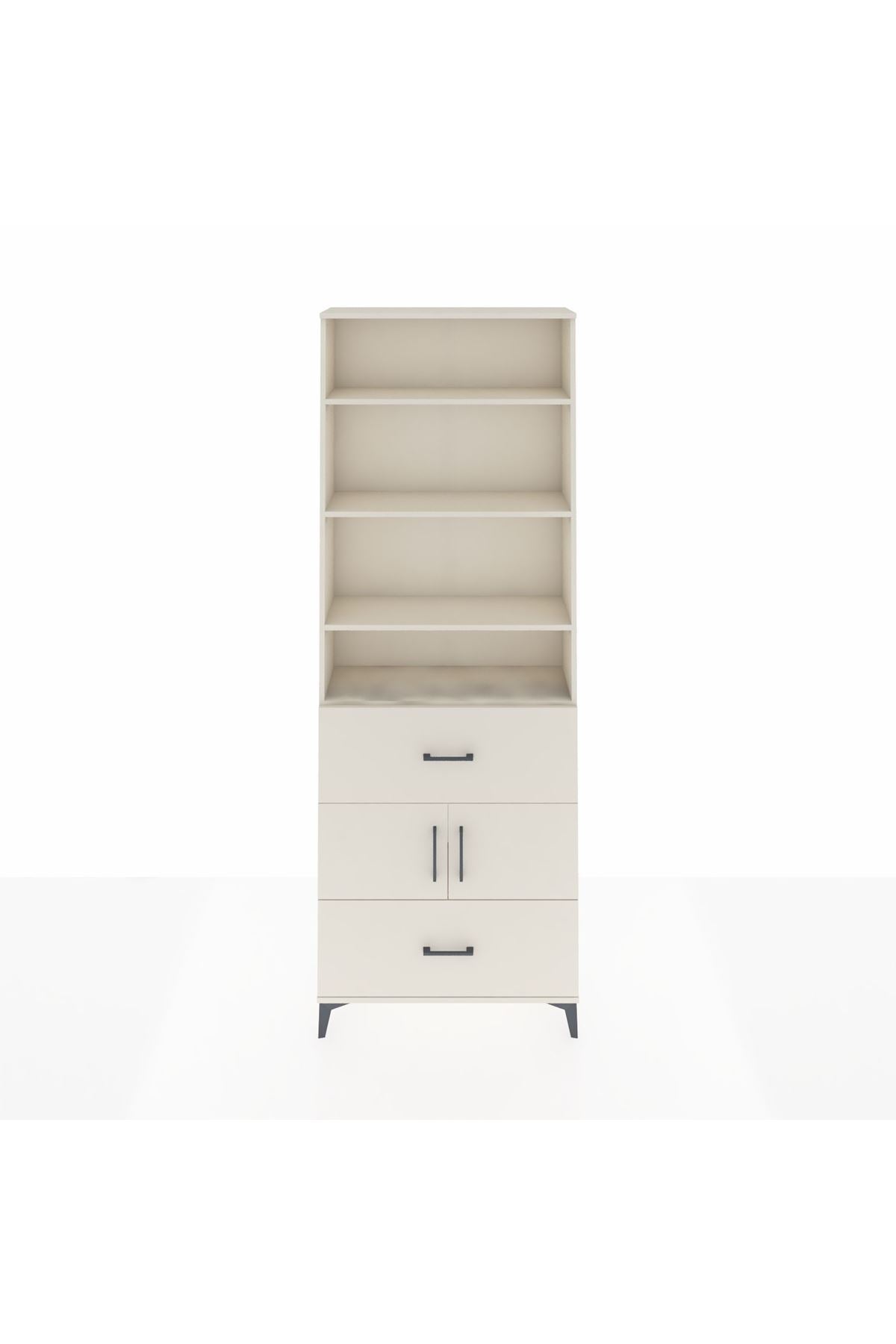 Arges Dolap 5 Raflı 2 Çekmeceli 2 Kapaklı 88x30x243 Aytaşı-Aytaşı