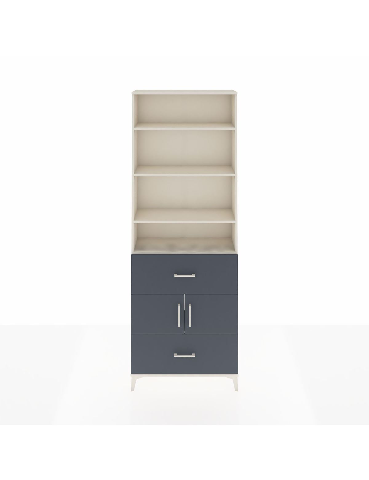 Arges Dolap 5 Raflı 2 Çekmeceli 2 Kapaklı 88x30x243 Aytaşı-Antrasit