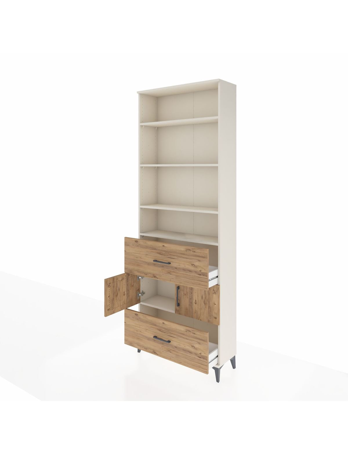 Arges Dolap 5 Raflı 2 Çekmeceli 2 Kapaklı 88x30x243 - S33M146V3A