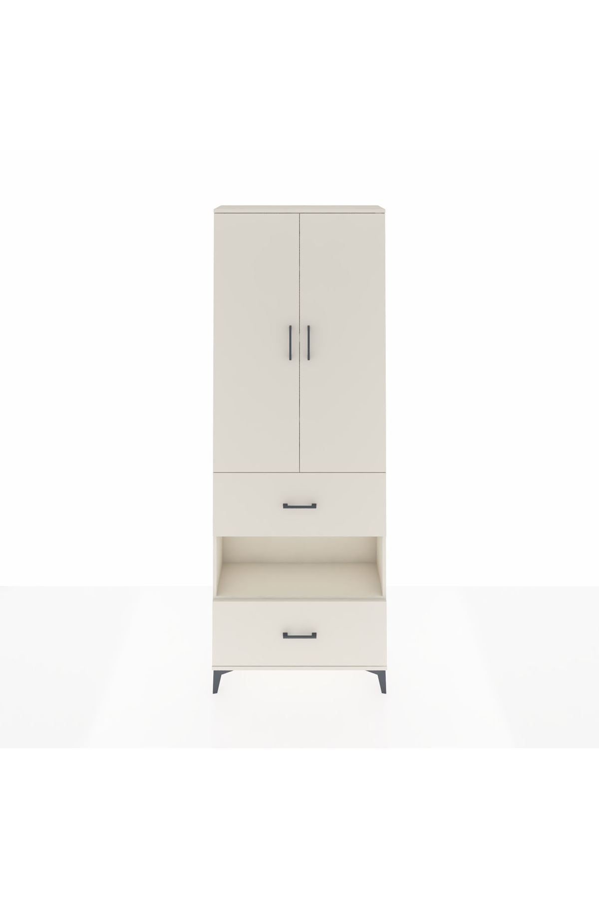 Arges Dolap 5 Raflı 2 Çekmeceli 2 Kapaklı 88x30x243 Aytaşı-Aytaşı