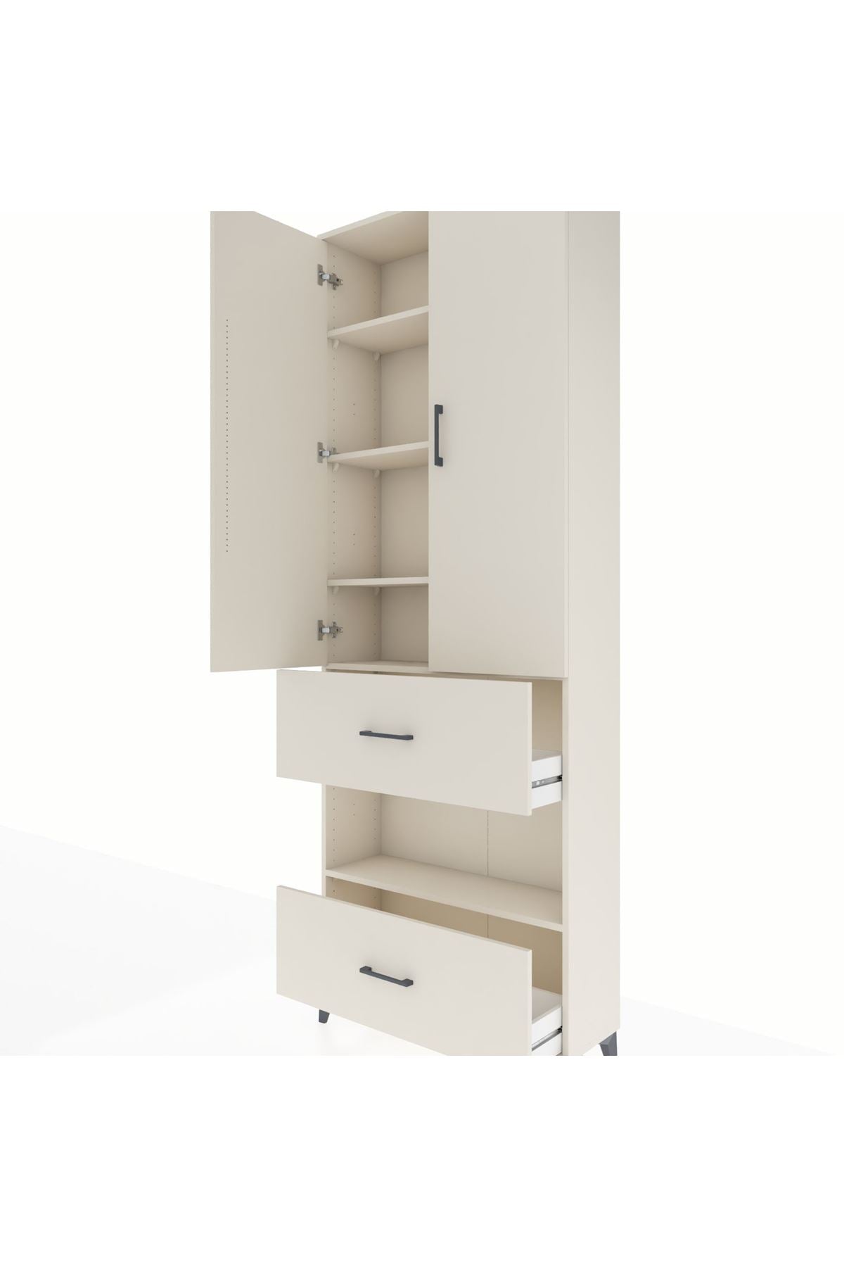 Arges Dolap 5 Raflı 2 Çekmeceli 2 Kapaklı 88x30x243 Aytaşı-Aytaşı