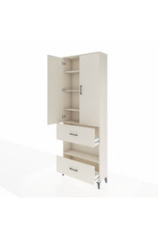 Arges Dolap 5 Raflı 2 Çekmeceli 2 Kapaklı 88x30x243 Aytaşı-Aytaşı