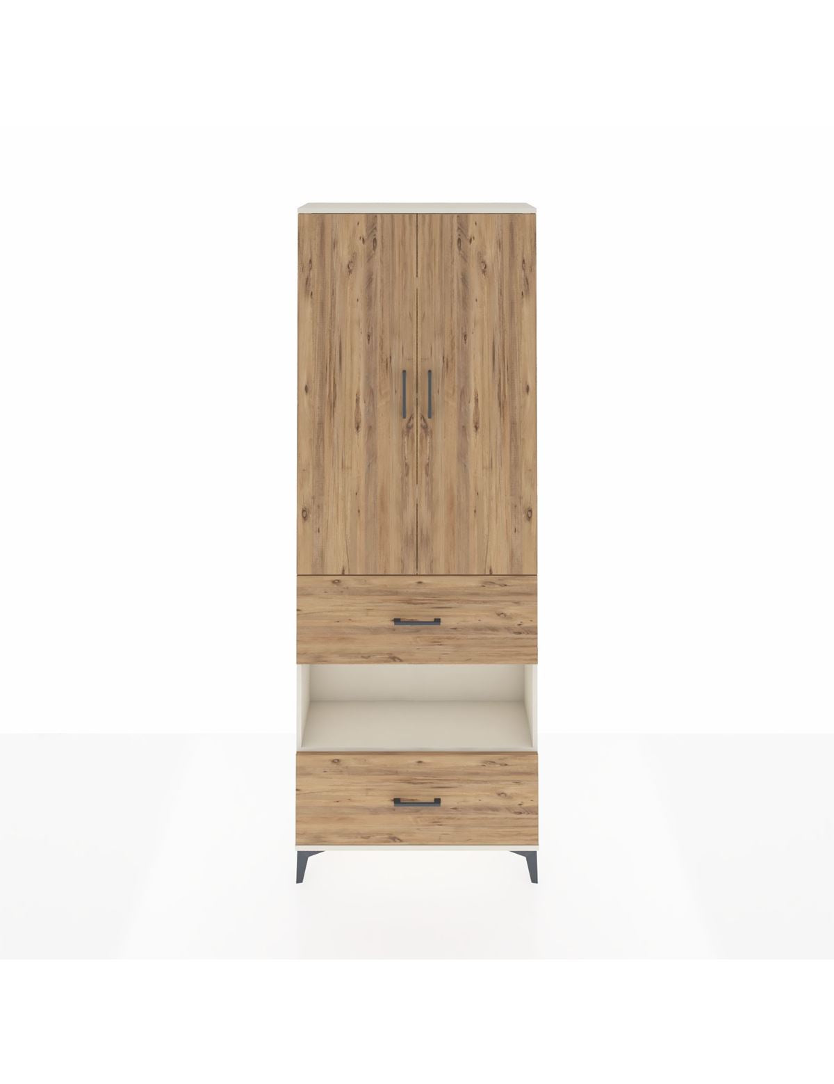 Arges Dolap 5 Raflı 2 Çekmeceli 2 Kapaklı 88x30x243 Aytaşı-Çam