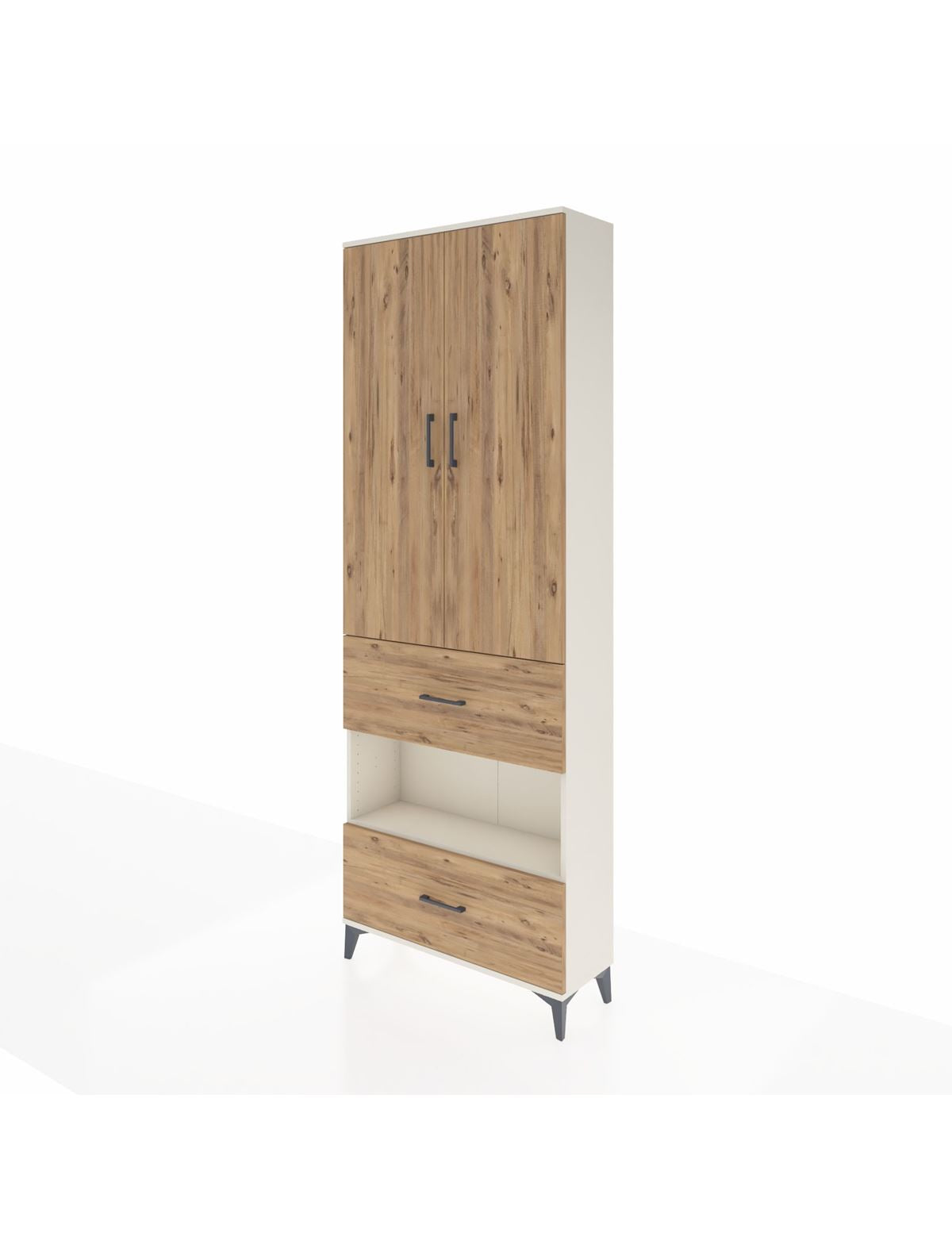 Arges Dolap 5 Raflı 2 Çekmeceli 2 Kapaklı 88x30x243 - S33M147V3A
