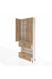 Arges Dolap 5 Raflı 2 Çekmeceli 2 Kapaklı 88x30x243 Aytaşı-Çam