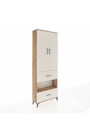 Arges Dolap 5 Raflı 2 Çekmeceli 2 Kapaklı 88x30x243 Çam-Aytaşı