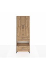 Arges Dolap 5 Raflı 2 Çekmeceli 2 Kapaklı 88x30x243 Çam-Çam