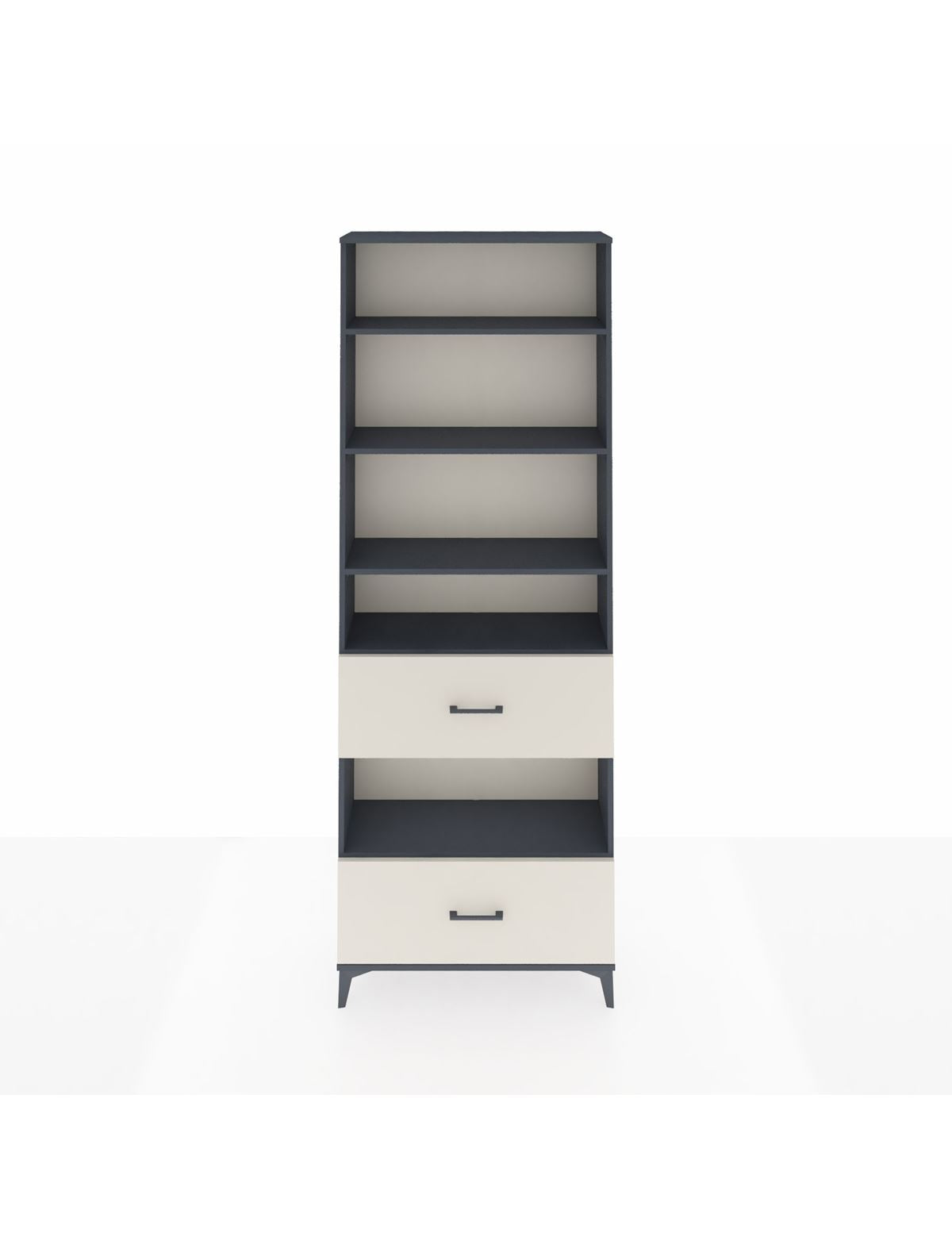 Arges Dolap 5 Raflı 2 Çekmeceli 88x30x243 Antrasit-Aytaşı