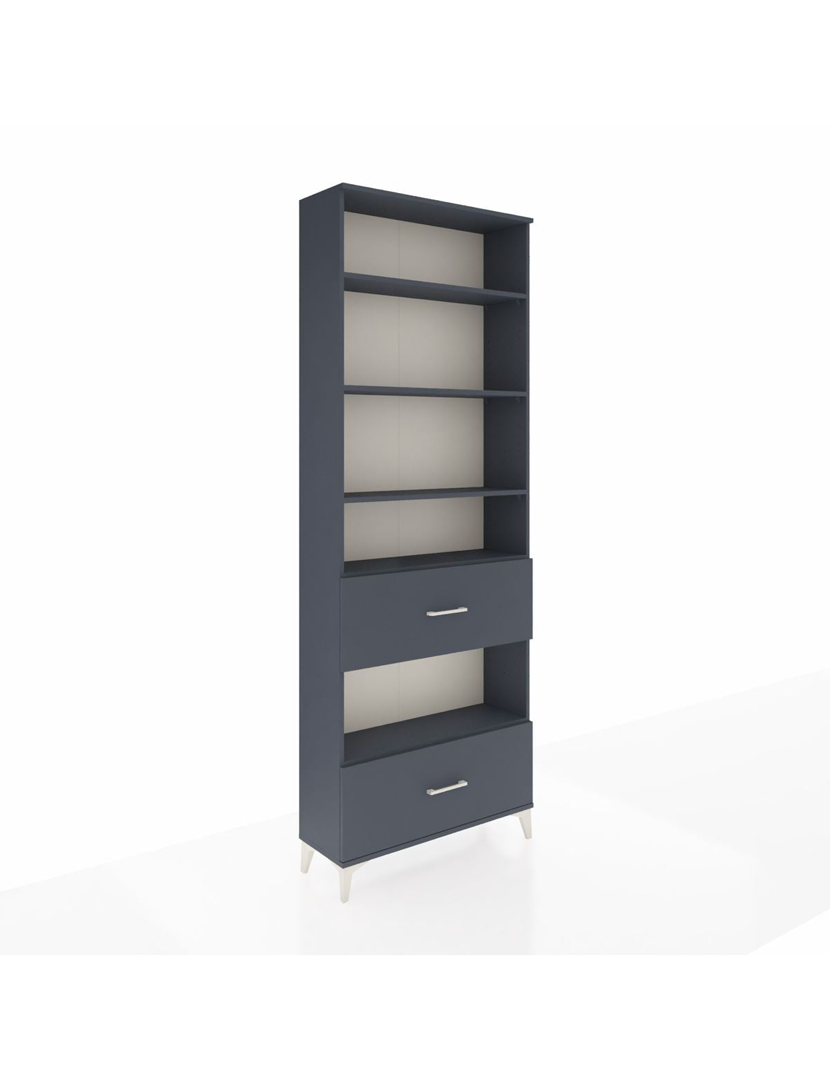 Arges Dolap 5 Raflı 2 Çekmeceli 88x30x243 Antrasit-Antrasit