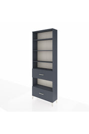 Arges Dolap 5 Raflı 2 Çekmeceli 88x30x243 Antrasit-Antrasit