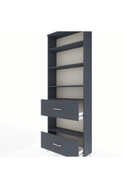 Arges Dolap 5 Raflı 2 Çekmeceli 88x30x243 Antrasit-Antrasit