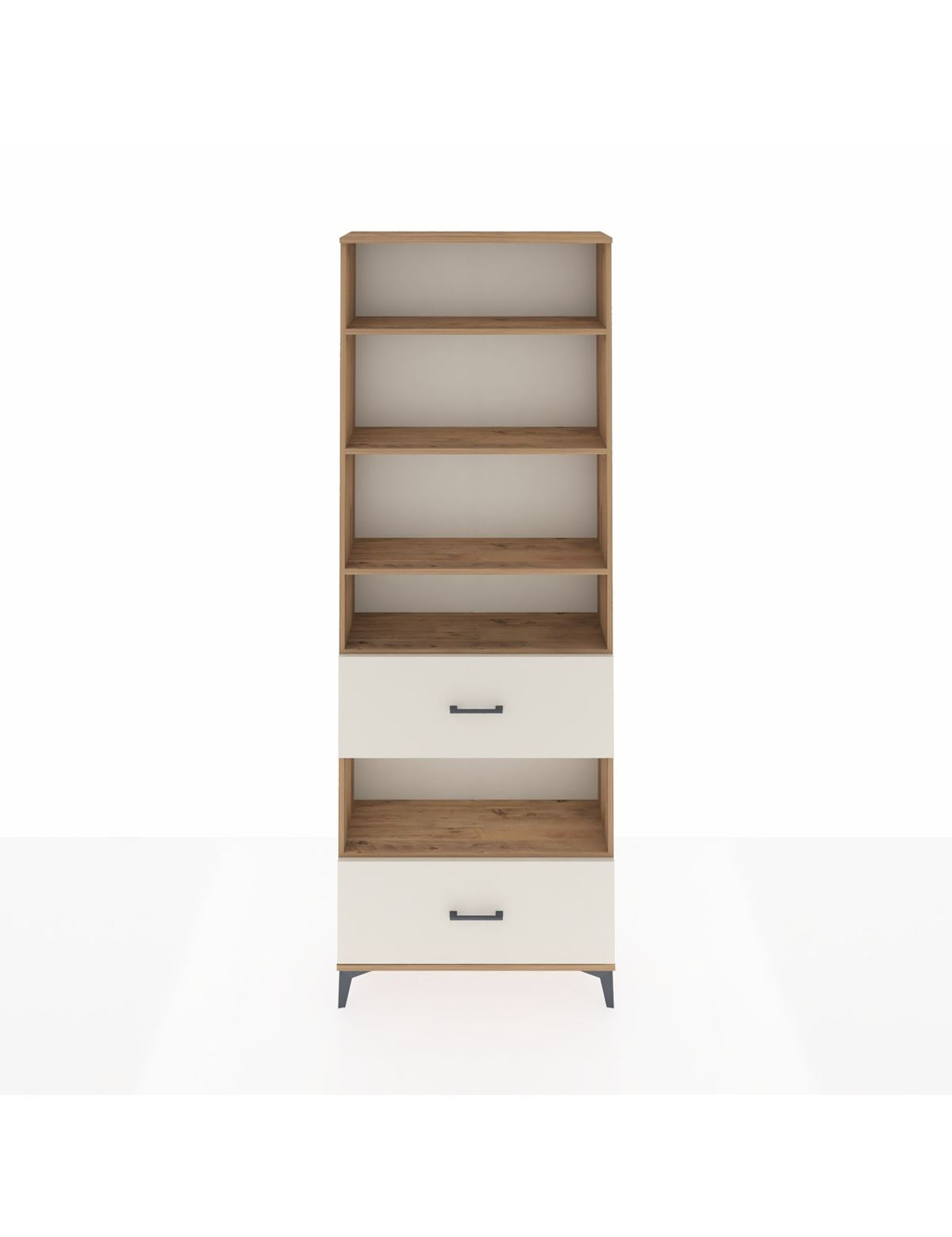 Arges Dolap 5 Raflı 2 Çekmeceli 88x30x243 Çam-Aytaşı