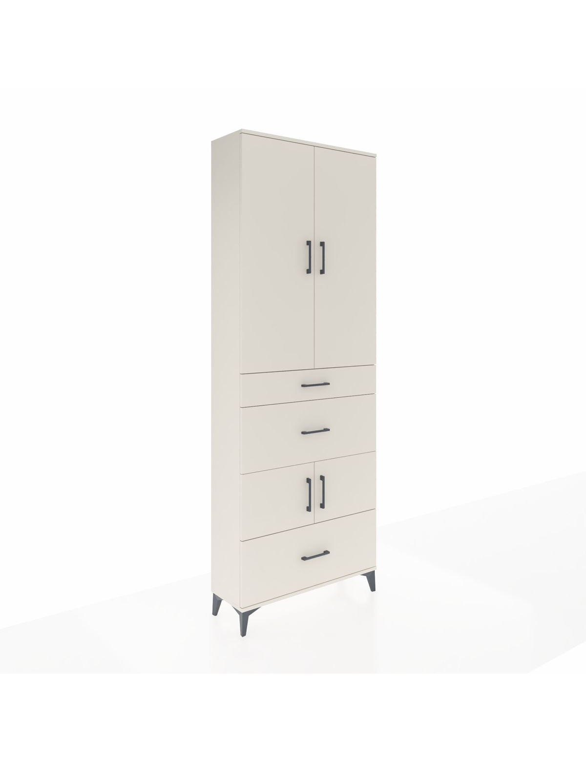 Arges Dolap 4 Raflı 3 Çekmeceli 4 Kapaklı 88x30x243 Aytaşı-Aytaşı