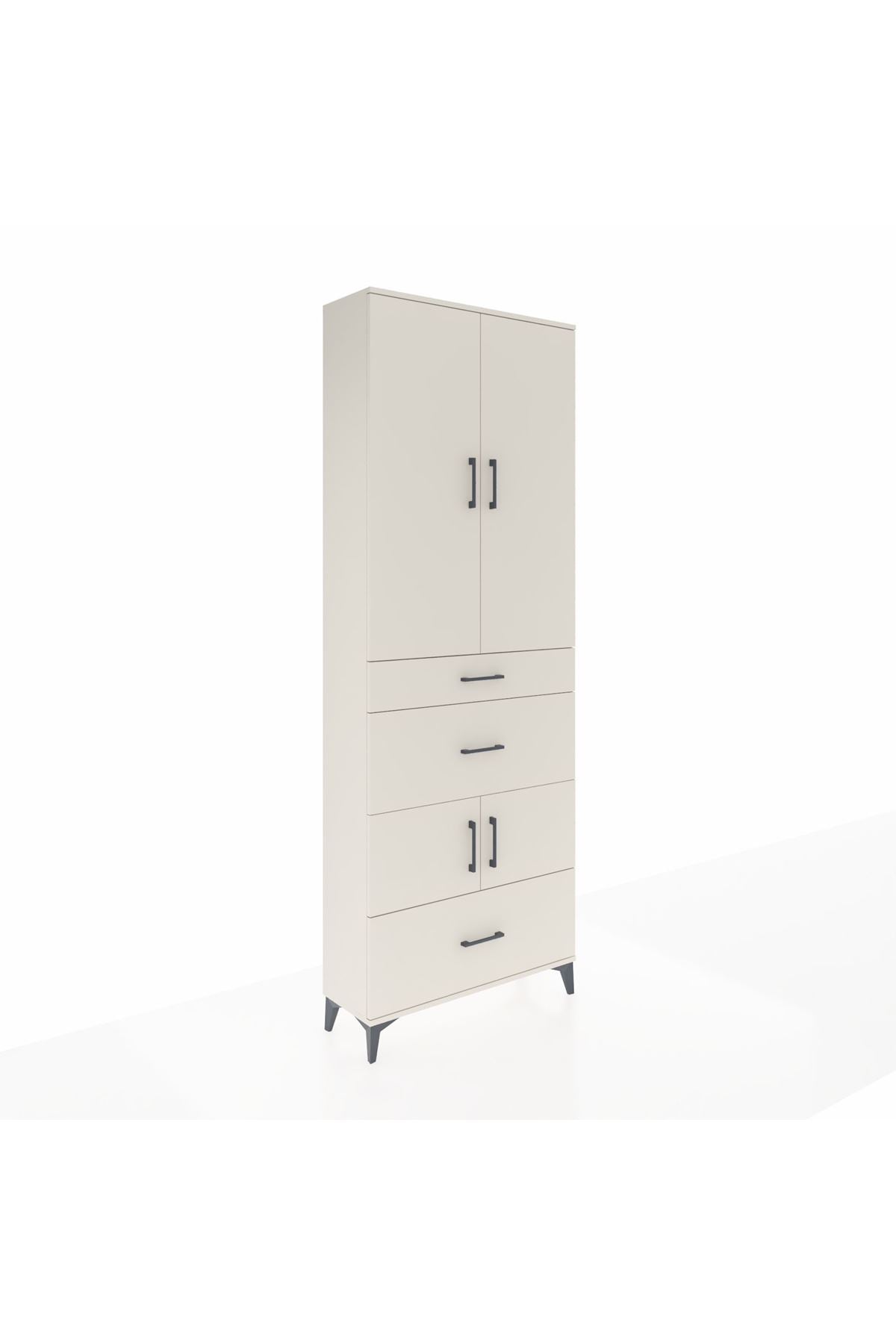 Arges Dolap 4 Raflı 3 Çekmeceli 4 Kapaklı 88x30x243 Aytaşı-Aytaşı