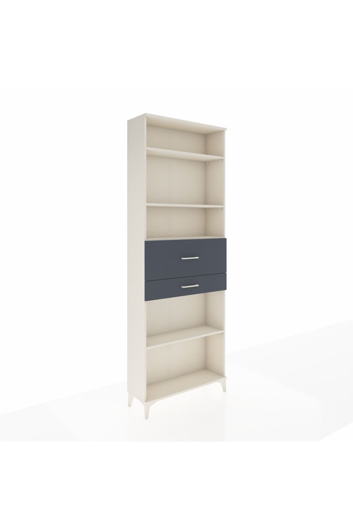 Arges Dolap 4 Raflı 2 Çekmeceli 88x30x243 Aytaşı-Antrasit