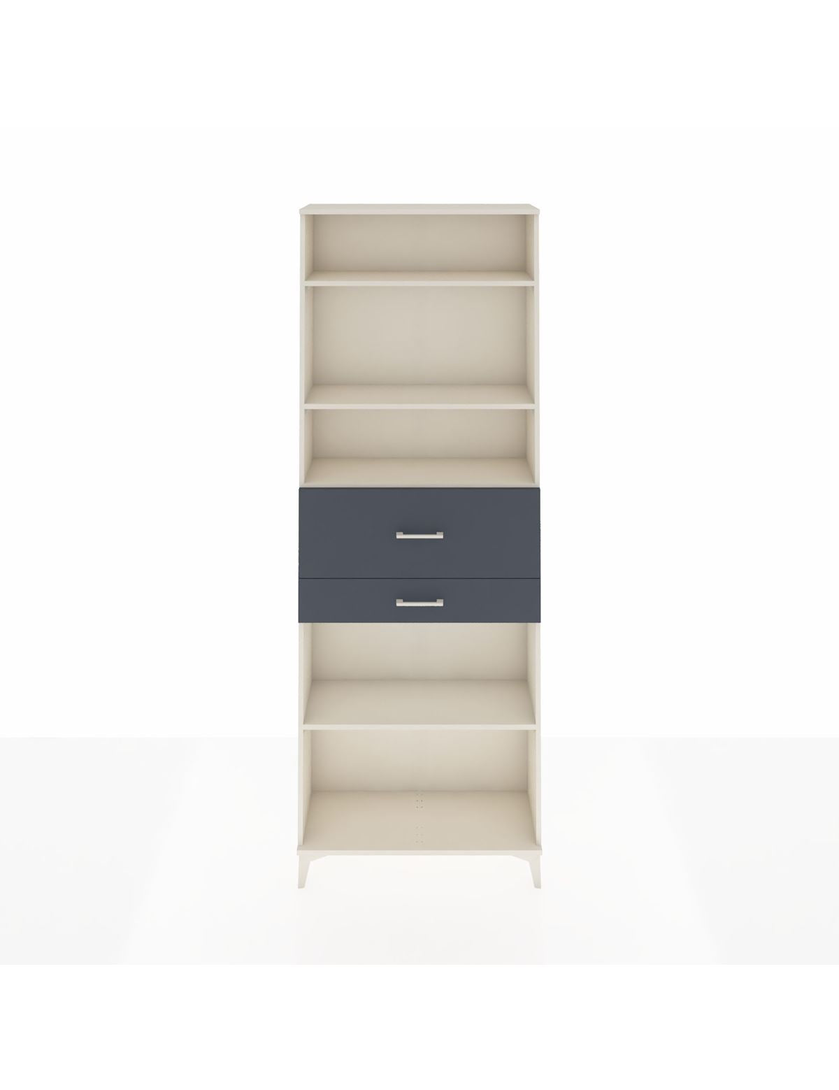 Arges Dolap 4 Raflı 2 Çekmeceli 88x30x243 Aytaşı-Antrasit