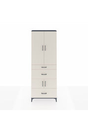 Arges Dolap 4 Raflı 3 Çekmeceli 4 Kapaklı 88x30x243 Antrasit-Aytaşı