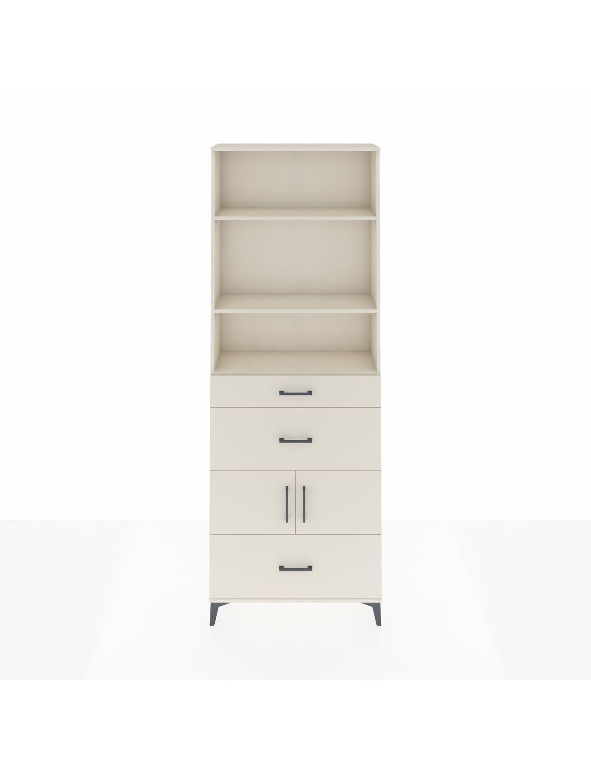 Arges Dolap 4 Raflı 3 Çekmeceli 2 Kapaklı 88x30x243 Aytaşı-Aytaşı