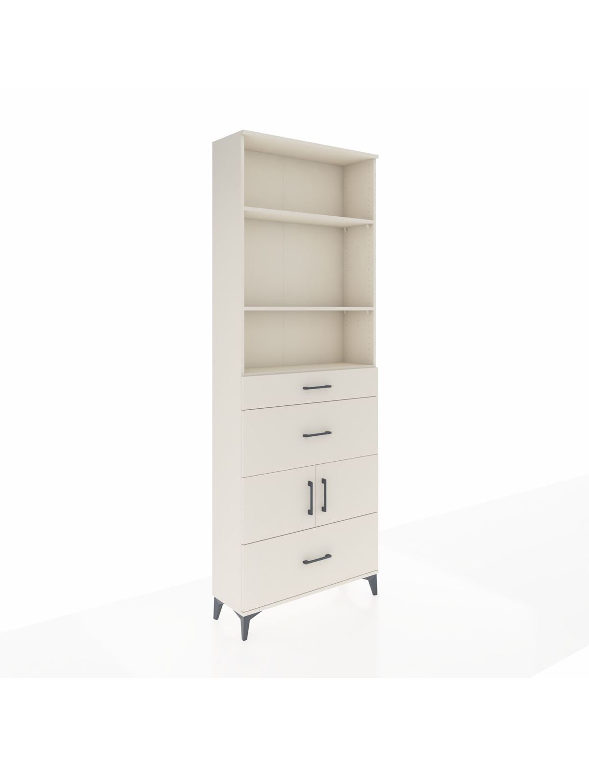 Arges Dolap 4 Raflı 3 Çekmeceli 2 Kapaklı 88x30x243 Aytaşı-Aytaşı