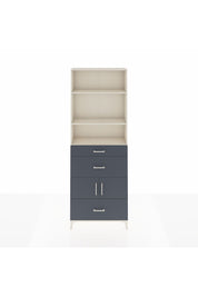 Arges Dolap 4 Raflı 3 Çekmeceli 2 Kapaklı 88x30x243 Aytaşı-Antrasit