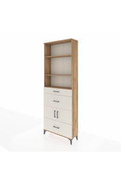 Arges Dolap 4 Raflı 3 Çekmeceli 2 Kapaklı 88x30x243 Çam-Aytaşı
