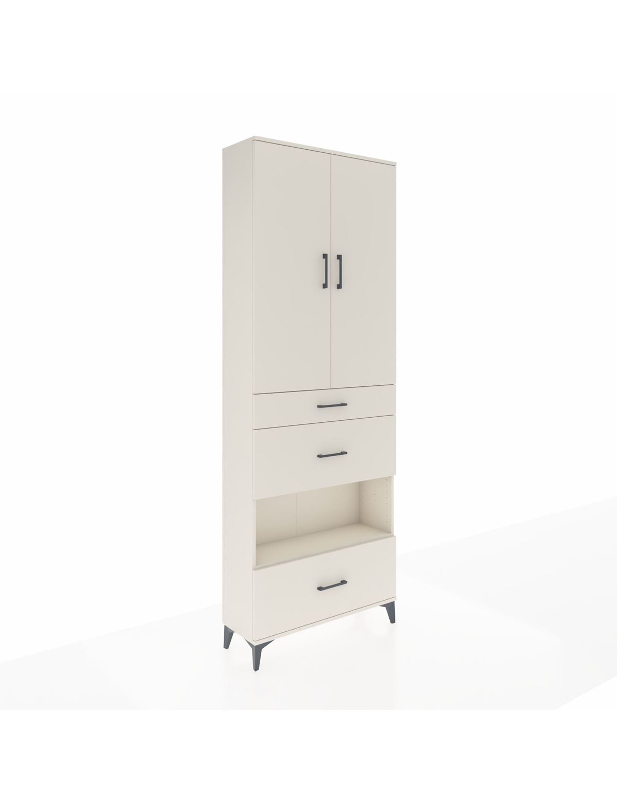 Arges Dolap 4 Raflı 3 Çekmeceli 2 Kapaklı 88x30x243 Aytaşı-Aytaşı