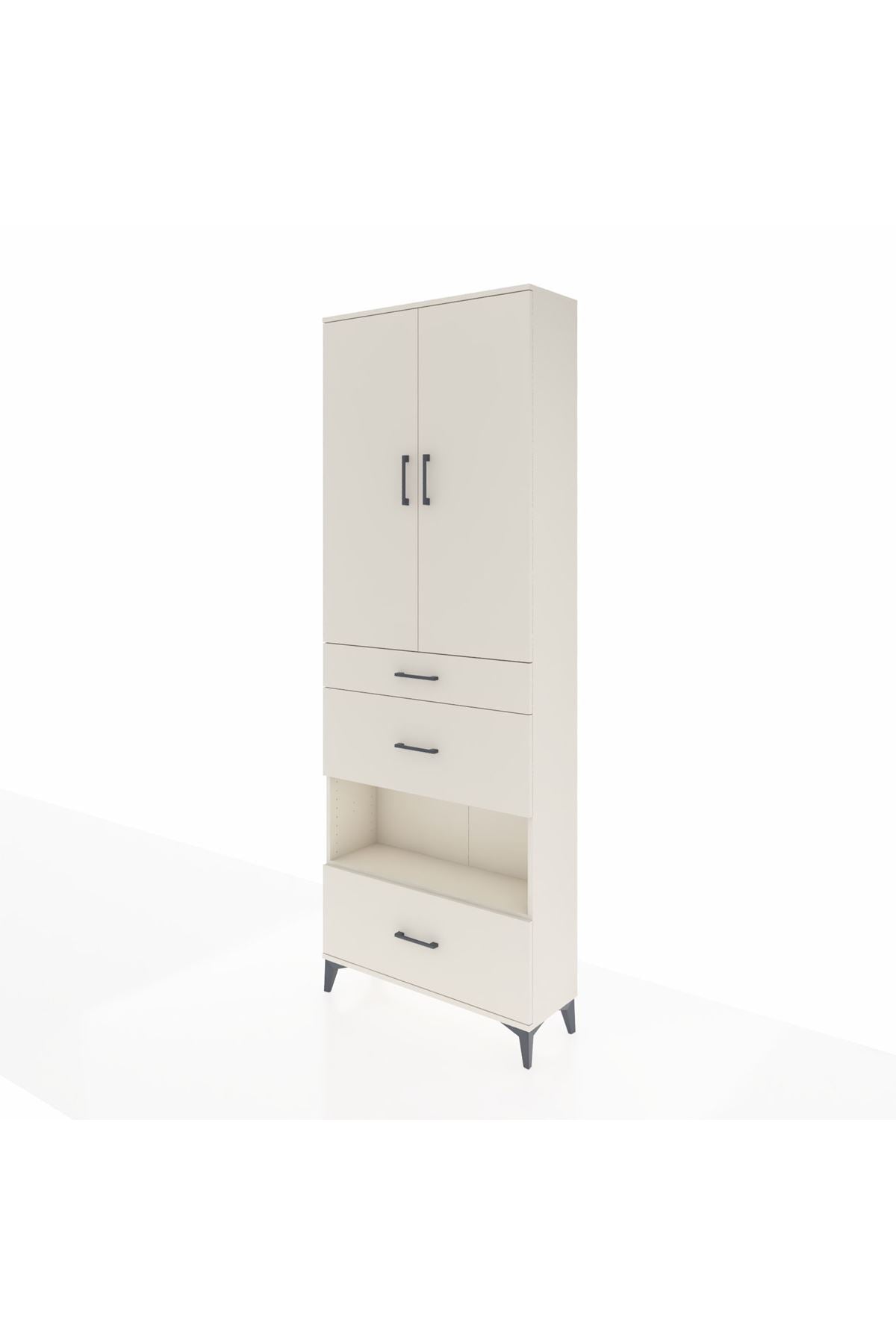 Arges Dolap 4 Raflı 3 Çekmeceli 2 Kapaklı 88x30x243 Aytaşı-Aytaşı