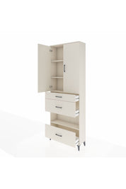 Arges Dolap 4 Raflı 3 Çekmeceli 2 Kapaklı 88x30x243 Aytaşı-Aytaşı